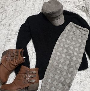 Grey suede pageboy hat